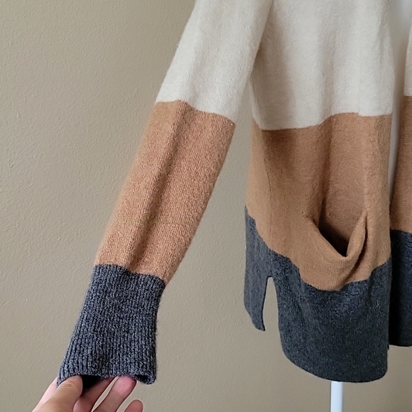 Madewell Womens Kent Colorblock Merino Wool Blend Cardigan Coziest Yarn - Size M - Picture 7 of 11